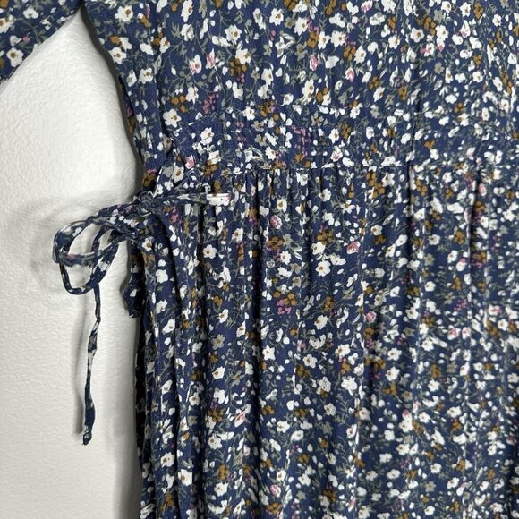 Rails Midi Tiered Dress Maple Blue Ditsy Floral Medium - Picture 10 of 13